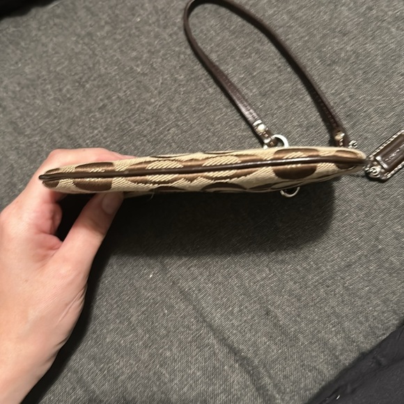 Coach Leather Trim Wristlet - Picture 6 of 8